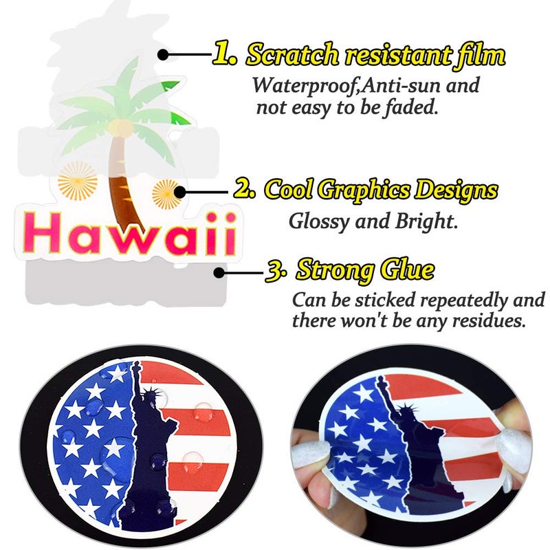 QTL Luggage Stickers for Adults Kids Travel Stickers for Luggage for Easy Identification Waterproof Vinyl Packs 100Pcs - Image 4